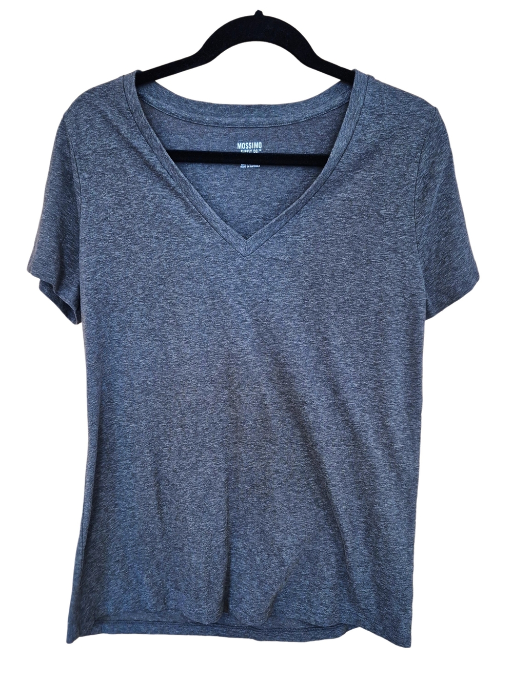 Mossimo Supply Co Heather Gray V Neck Tee XXL Short Sleeve Casual Basic Top